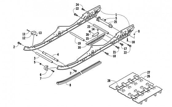 SLIDE RAIL AND TRACK ASSEMBLY