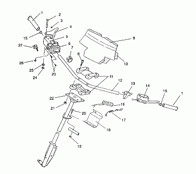 STEERING - HANDLEBAR ASSEMBLY 440 XCR / 0931760 (4923022302015A)