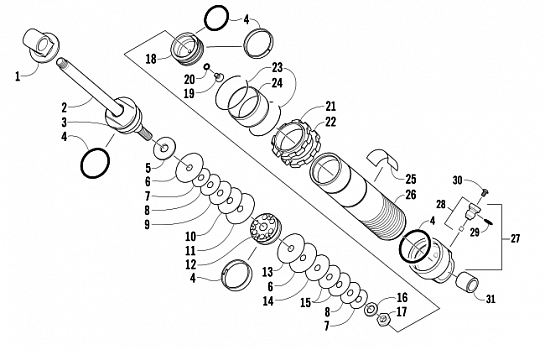 REAR SUSPENSION FRONT ARM SHOCK ABSORBER