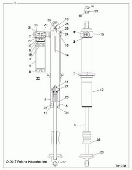 SUSPENSION, REAR SHOCK - Z20NAE92KL (701928)