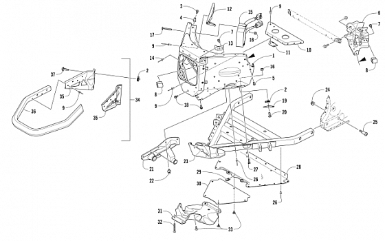 FRONT BUMPER AND FRAME ASSEMBLY