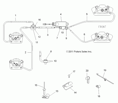 BRAKES, BRAKE LINES and MASTER CYLINDER - Z14VH57AD/6EAI/6EAW (49RGRBRAKELINES12RZR570)