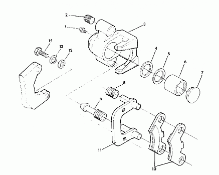 FRONT BRAKE ASSEMBLY 350 2X4 - Update (4919821982018A)