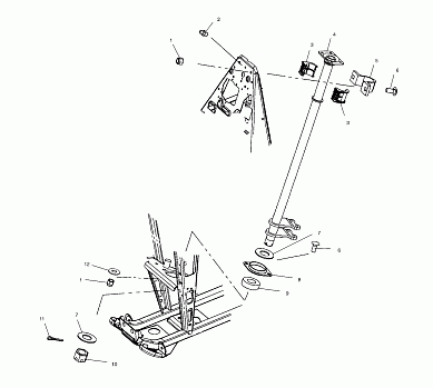 STEERING POST - A01CB32AB (4963966396B009)