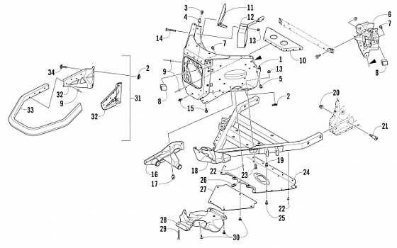 FRONT BUMPER AND FRAME ASSEMBLY