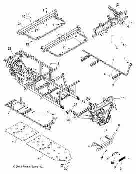 CHASSIS, FRAME and FRONT BUMPER - R15RNA57AA/AC/AR/E57AS (49RGRCHASSIS14570CREW)