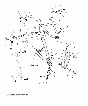 SUSPENSION, CONTROL ARMS and SPINDLE - S19EKB6PSL (49SNOWSUSPFRT15PROS)