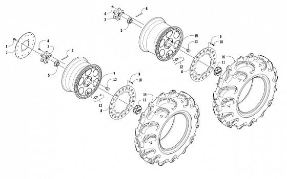 WHEEL AND TIRE ASSEMBLY