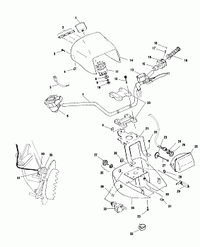 HANDLEBAR and HEADLIGHT POD - A00CD50AA (4954885488B011)