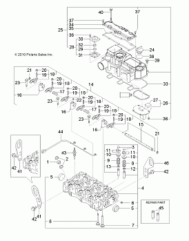 ENGINE, CYLINDER HEAD and BONNET - R14TH90FX (49RGRCYLINDERHD11DCREW)