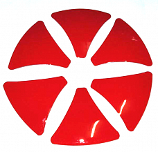 Вставки  для дисков System-6, красные  № S6INS-Red