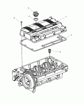 ENGINE, ROCKER ARMS COVER and OIL FILLER - R17B1PD1AA/2P (49BRUTUSROCKERCVR15DSL)