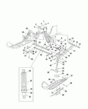 FRONT SUSPENSION and SKI - S01ST5BS (4960486048A013)