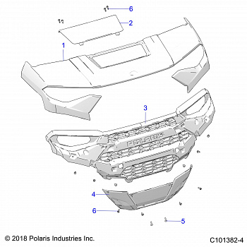 BODY, HOOD AND FRONT FASCIA - A18HZA15N4 (C101382-4)