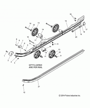 SUSPENSION, RAIL ASM. - S15DR6PEL (49SNOWSUSPRAIL15PRO137)