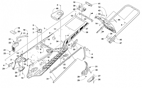 TUNNEL, REAR BUMPER, AND SNOWFLAP ASSEMBLY