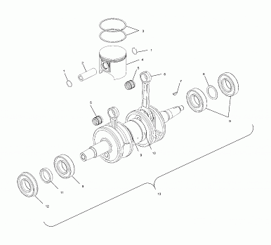 PISTON and CRANKSHAFT - S02NP7CS/S02NE7CS (4973447344D07)