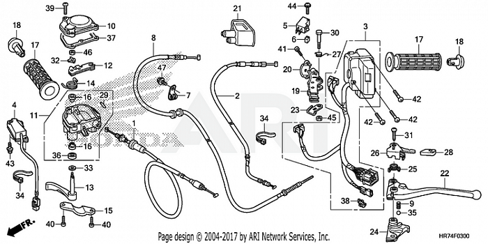 HANDLE LEVER + SWITCH + CABLE