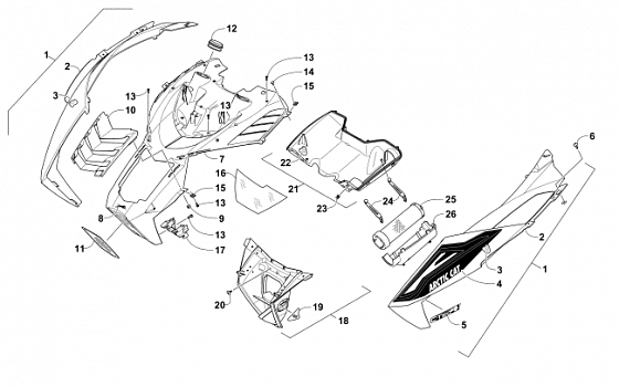 HOOD AND AIR INTAKE ASSEMBLY