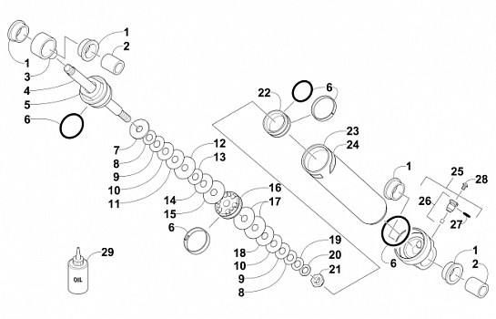 REAR SUSPENSION REAR ARM SHOCK ABSORBER