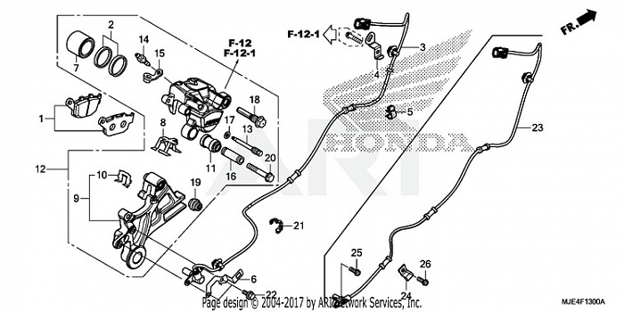 REAR BRAKE CALIPER