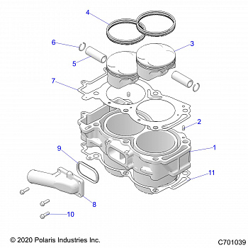 ENGINE, CYLINDER AND PISTON - Z20N4E99NC (C701039)