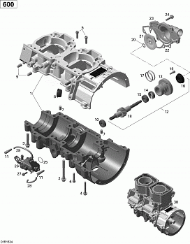 Crankcase, Water Pump And Oil Pump _01R1519