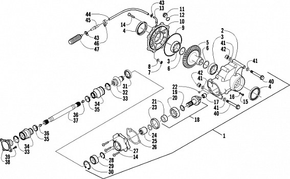 REAR DRIVE GEARCASE ASSEMBLY