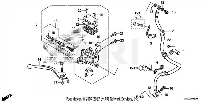 FRONT BRAKE MASTER       CYLINDER (STD)