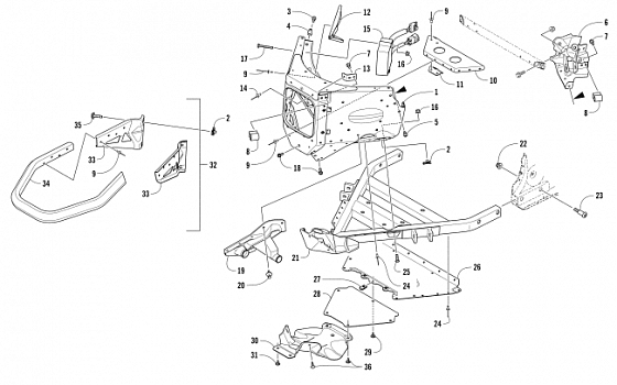 FRONT BUMPER AND FRAME ASSEMBLY