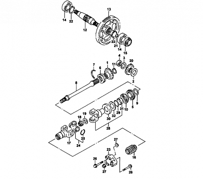 SECONDARY GEAR/OUTPUT SHAFT ASSEMBLY