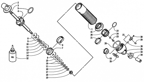 REAR SUSPENSION FRONT ARM SHOCK ABSORBER