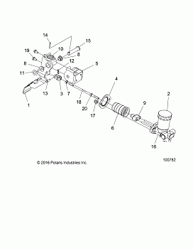 BRAKES, PEDAL AND MASTER CYLINDER MOUNTING - A20HAB15N2 (100782)