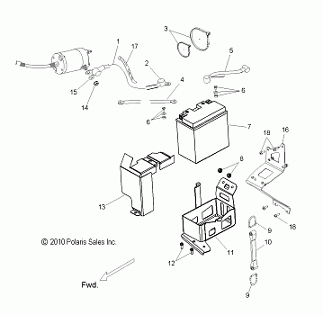 ELECTRICAL, BATTERY and CABLES - S12CG6GSA/GSL/GEL (49SNOWBATTERY11800PRMK)