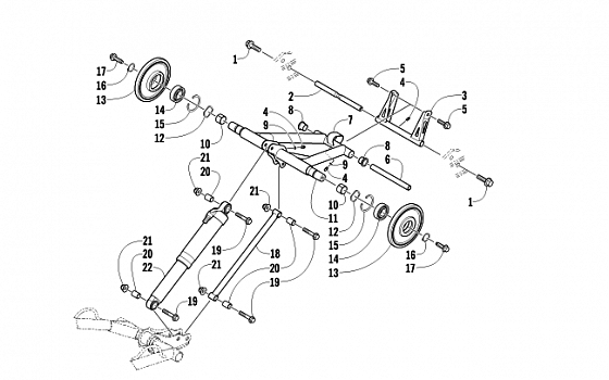 REAR SUSPENSION REAR ARM ASSEMBLY