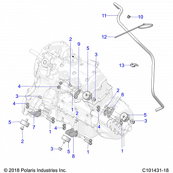 ENGINE, MOUNTING AND TRANSMISSION MOUNTING - A20SGE95AK (C101431-18)