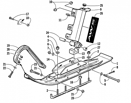 SKI AND SPINDLE ASSEMBLY (International)