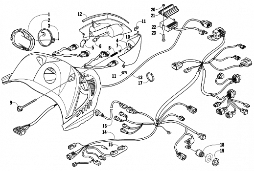 HEADLIGHT, INSTRUMENTS, AND WIRING ASSEMBLIES