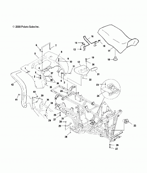 REAR CAB and SEAT - A01CH50AA (4964466446A003)