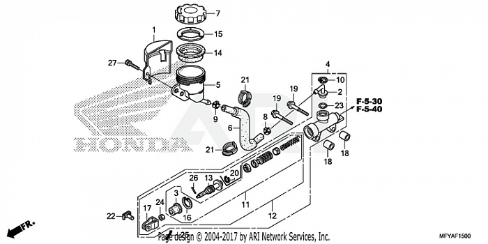 REAR BRAKE MASTER CYLINDER