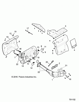 ENGINE, EXHAUST SYSTEM -  Z18VBE99BW (701152)