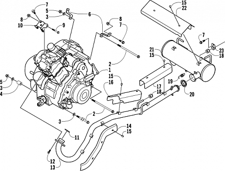 ENGINE AND EXHAUST