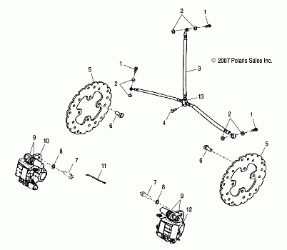 BRAKES, FRONT - A08PB20AB/AD (49ATVBRAKEFRT08PHX)