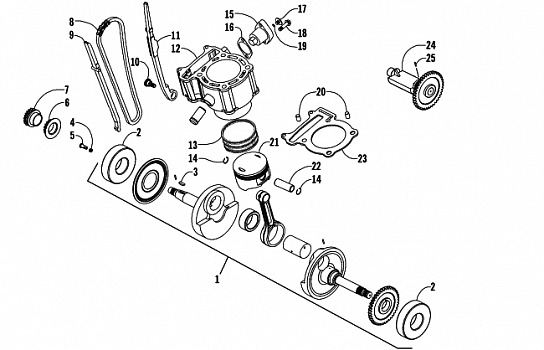 PISTON AND CRANKSHAFT ASSEMBLY