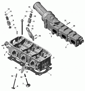 Engine - Cylinder Head And Exhaust Manifold -  1630 SCIC