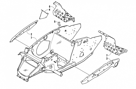 FRONT FRAME AND FOOTREST