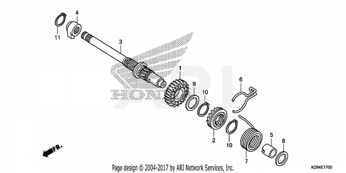 KICK STARTER SPINDLE