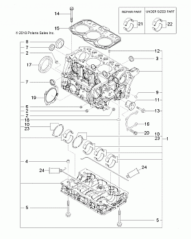 ENGINE, CYLINDER BLOCK - R14WH9EMD (49RGRCYLINDER11DCREW)