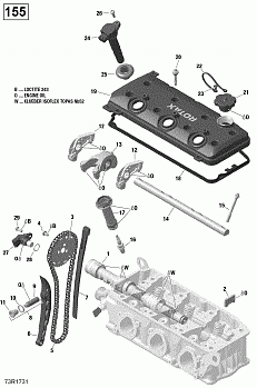 Valve Train - 130-155 Model Without Suspension