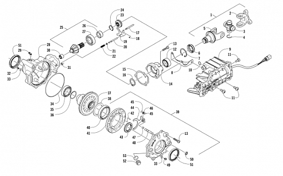 FRONT DRIVE GEARCASE ASSEMBLY